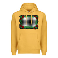Mustard christmas black and white background Premium Hoodie - BarkalooDesign