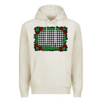 Oatmeal Heather christmas black and white background Premium Hoodie - BarkalooDesign