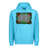 Ocean Blue christmas black and white background Premium Hoodie - BarkalooDesign