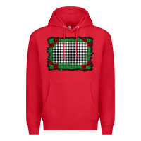 Red christmas black and white background Premium Hoodie - BarkalooDesign