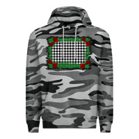 Slate Camo christmas black and white background Premium Hoodie - BarkalooDesign