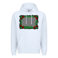 White christmas black and white background Premium Hoodie - BarkalooDesign