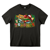 Asphalt Christmas Teacher Heavy Core Tee - FaDigitalArtStudio