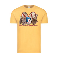 Vintage Mustard take me out to the ballgame Vintage Tee - RacoonDesign