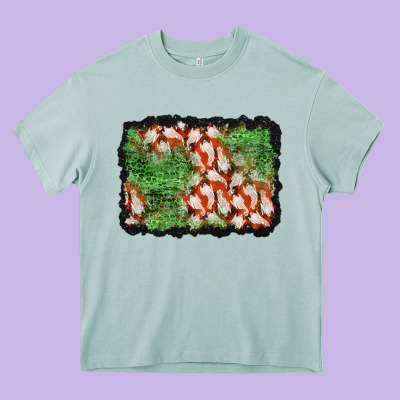 Halloween Ghost Background Heavy Core Tee Designed By Bundleandbundleshop