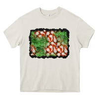Cream halloween ghost background Heavy Core Tee - BundleAndBundleShop