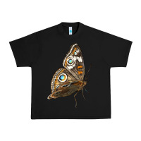Black Flying Common Buckeye Butterfly Urban Heavy Tee - LillyAllenDesigns