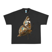 Pigment Black Flying Common Buckeye Butterfly Urban Heavy Tee - LillyAllenDesigns