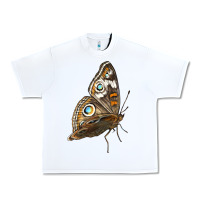 White Flying Common Buckeye Butterfly Urban Heavy Tee - LillyAllenDesigns