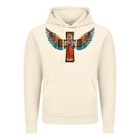 Vintage Artic our lady of guadalupe cross with wings Vintage Hoodie - BarkalooDesign