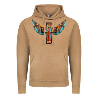 Our Lady Of Guadalupe Cross With Wings Vintage Hoodie | Teevron