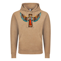Vintage Coffee our lady of guadalupe cross with wings Vintage Hoodie - BarkalooDesign