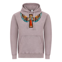 Vintage Zinc our lady of guadalupe cross with wings Vintage Hoodie - BarkalooDesign