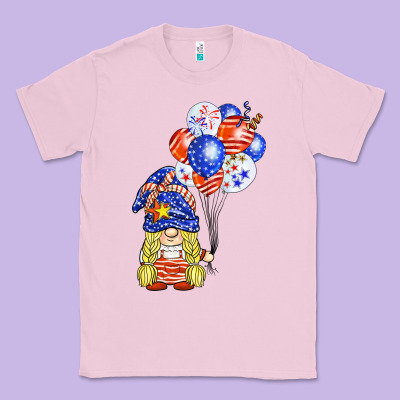 Patriotic Gnome Balloon Classic Tee Designed By Barkaloodesign