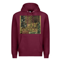 Burgundy camouflage leopard patches Premium Hoodie - BarkalooDesign