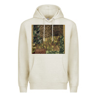 Oatmeal Heather camouflage leopard patches Premium Hoodie - BarkalooDesign