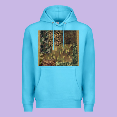 Camouflage Leopard Patches Premium Hoodie Designed By Barkaloodesign