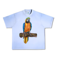 Grape Ice blue throated macaw Urban Heavy Tee - LillyAllenDesigns