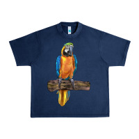 Navy blue throated macaw Urban Heavy Tee - LillyAllenDesigns