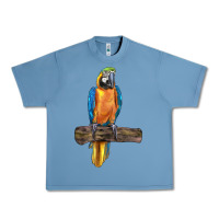 Pebble Blue blue throated macaw Urban Heavy Tee - LillyAllenDesigns