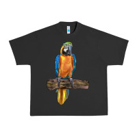 Pigment Black blue throated macaw Urban Heavy Tee - LillyAllenDesigns