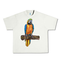 Pistachio blue throated macaw Urban Heavy Tee - LillyAllenDesigns