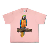 Salmon blue throated macaw Urban Heavy Tee - LillyAllenDesigns