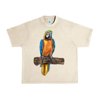 Sandshell blue throated macaw Urban Heavy Tee - LillyAllenDesigns