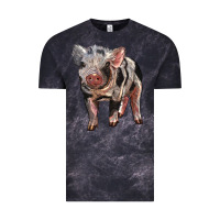 Cloud Black Baby Spotted Pig Vintage Tee - LillyAllenDesigns