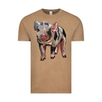 Vintage Coffee Baby Spotted Pig Vintage Tee - LillyAllenDesigns
