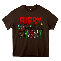 Chocolate Brown Furry And Bright Heavy Core Tee - FaDigitalArtStudio