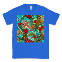 True Royal faith coffee cup and cross with leopard and roses seamless pattern bbs Classic Tee - BundleAndBundleShop