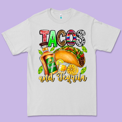 Tacos And Tequila Premium Tee Designed By Cowhidedigitalart