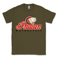 Army Green motorcycle racing indian Classic Tee - linhVisuals