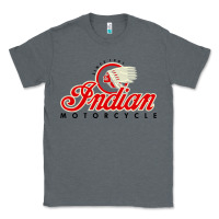 Charcoal Heather motorcycle racing indian Classic Tee - linhVisuals