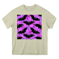 Mossy halloween bat and stars seamless pattern Heavy Core Tee - BundleAndBundleShop