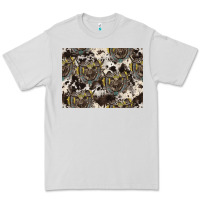 Dove Grey Longhorn Pattern Premium Tee - CowhideDigitalArt
