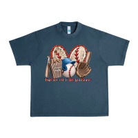 Midnight Navy take me out to the ballgame Urban Heavy Tee - RacoonDesign