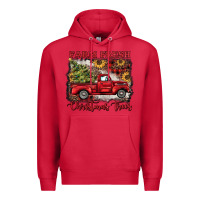 Cardinal farm fresh christmas trees Premium Hoodie - BarkalooDesign