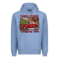 Colony Blue farm fresh christmas trees Premium Hoodie - BarkalooDesign
