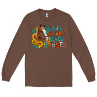Chestnut just a girl who loves horses Long Sleeve Tee - Artiststas
