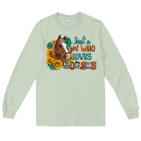 Matcha just a girl who loves horses Long Sleeve Tee - Artiststas