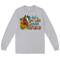 Moon Dust just a girl who loves horses Long Sleeve Tee - Artiststas