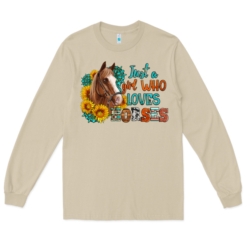 Just A Girl Who Loves Horses Long Sleeve Tee by Artiststas | Teevron