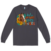 Smoke just a girl who loves horses Long Sleeve Tee - Artiststas