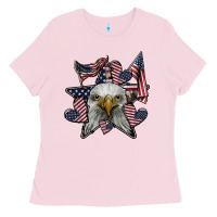 Bubblegum Pink eagle star png Ladies Tee - SublimationCraftShop