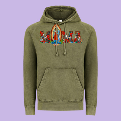 Mama Our Lady Of Guadalupe Vintage Hoodie Designed By Barkaloodesign
