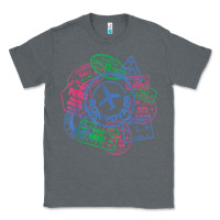 Charcoal Heather bon voyage travel stamp t shirt Classic Tee - linhVisuals