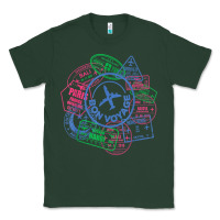 Sports Green bon voyage travel stamp t shirt Classic Tee - linhVisuals
