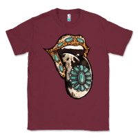 Burgundy Turquoise Gemstone Leopard Cowhide Tongue Classic Tee - Jasminsmagicworld